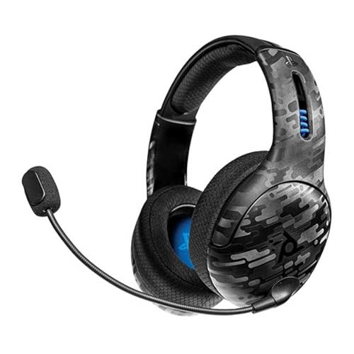 PDP Gaming LVL50 Wireless Kopfhörer mit Mic für or PlayStation, PS4, PS5 - PC, Laptop Compatible - Geräuschunterdrückung Mikrofon, Bass Boost, Soft Comfürt Over Ear Headphones - schwarz camo Bild 1