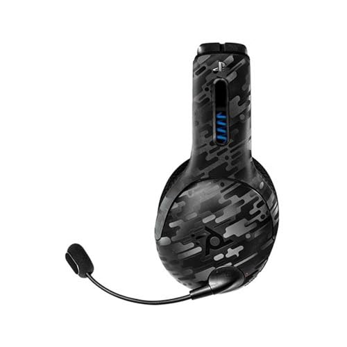 PDP Gaming LVL50 Wireless Kopfhörer mit Mic für or PlayStation, PS4, PS5 - PC, Laptop Compatible - Geräuschunterdrückung Mikrofon, Bass Boost, Soft Comfürt Over Ear Headphones - schwarz camo Bild 4