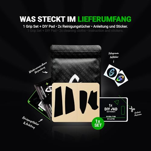 SensoryBoost Maus Grip Tape – kompatibel mit Logitech G502 X (inkl. Zuschnitt-Pad) Schweißabsorbierend, extrem rutschfest & Ultradünn (0,5 mm) – Rückstandsfrei – Gaming Zubehör Bild 6