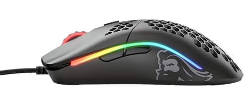 GLORIOUS Gaming Model O- (Klein) Compact Wired Gaming Mouse – Im superleichten Wabendesign mit 58 g, RGB-Beleuchtung, Pixart 3360 Sensor, Omron-Schalter, beidhändig – Mattschwarz Bild 4