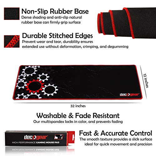 Deco Gear Gaming-Zubehör-Set – Mechanische 18-Muster, 104 Tasten, RGB-Tastatur, 11-Modus, RGB-Gaming-Maus und 81,3 x 30,5 cm erweitertes Mauspad Bild 4
