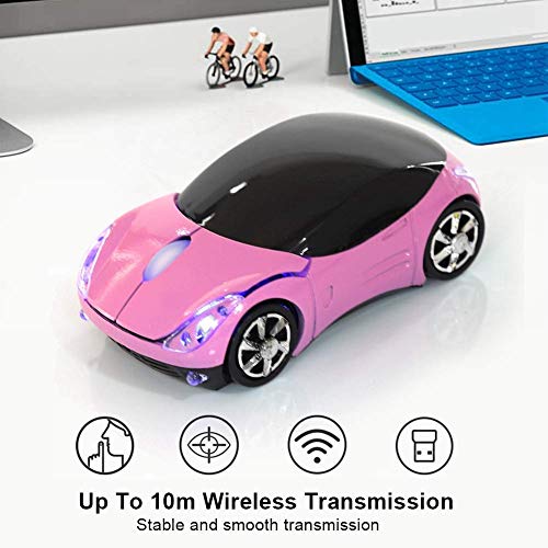 2.4G Wireless Maus für Kinder, Auto Design, 1600DPI Optische Maus mit USB Empfänger, für Mac/ME/Windows PC/Tablet Gaming Office Bild 2
