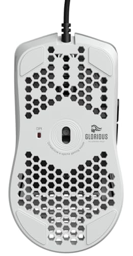 GLORIOUS Gaming Model O- (Klein) Compact Wired Gaming Mouse – Im superleichten Wabendesign mit 58 g, RGB-Beleuchtung, Pixart 3360 Sensor, Omron-Schalter, beidhändig – Mattweiß Bild 6