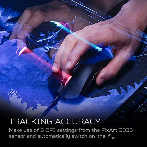 Acer Predator Cestus 330 Gaming-Maus mit PixArt 335-Sensor, einstellbare DPI-Einstellungen, 16,8 Millionen RGB-Farbbeleuchtungs-Kombinationen und NVIDIA Reflex Bild 3