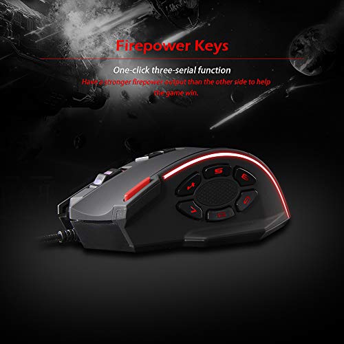 Zelotes C-13 Gaming Maus Wired 10000DPI,RGB,mit 13 Programmiertasten Einstellbar,128 KB Integrierter Speicher Bild 6