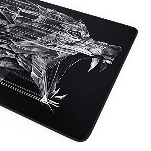 TITANWOLF - Übergröße Mauspad Gaming Titanwolf 1200x400mm - XXXL Mousepad groß mit Motiv - Tischunterlage Large Size - verbessert Präzision und Geschwindigkeit - XXL für Logitech Maus und Tastatur Bild 2