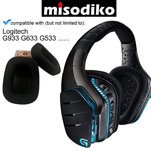 Ohrpolster – für Logitech G633 G933 G533 Artemis Spectrum Gaming Headset, Kopfhörer Teile Ohrenschützer Cup Kissenbezug Schwarzer Netzstoff Bild 5
