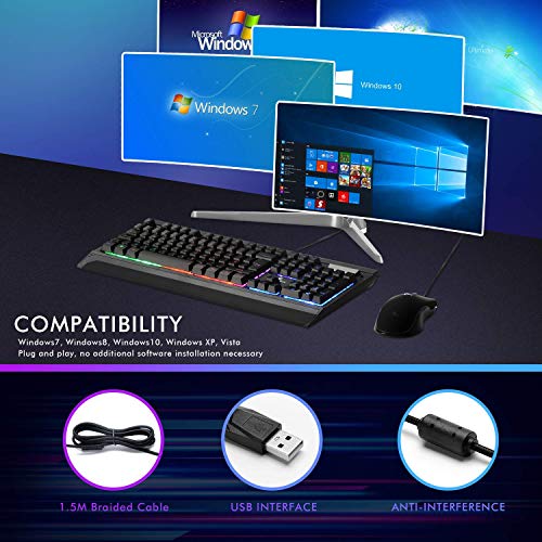 LYCANDER LMC380 Gaming-Maus, kabelgebunden, Optische USB-Mäuse mit Einstellbarer Dpi, bis zu 6400, 7 Tasten, LED, 1, 5 m Kabel Bild 5