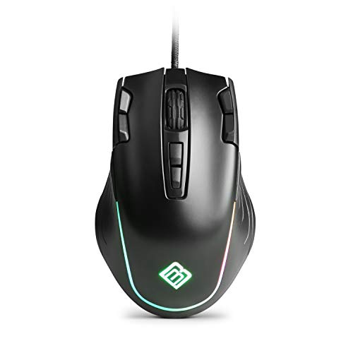 Nightmare - Gaming-Maus für Links- und Rechtshänder mit programmierbarer RGB-Beleuchtung, 11 Tasten und bis zu 2500 DPI Abtastrate Bild 2