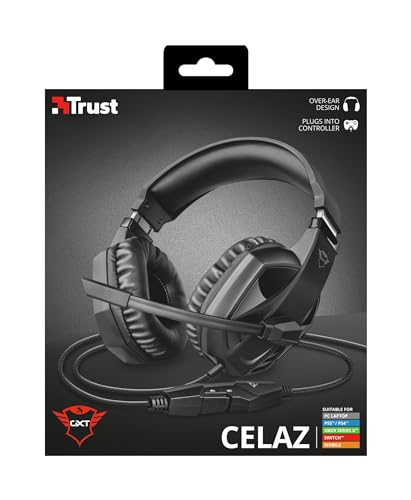 Trust Gaming 23373 Headset GXT 412 mit Mikrofon für PS4, PS5, PC, Nintendo Switch, Xbox Series X, Xbox One - Celaz Kabelgebundene Gaming-Kopfhörer mit Metallverstärkter Kopfbügel - Schwarz,25cm Bild 6