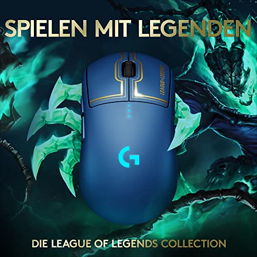 Logitech G PRO Kabellose Gaming-Maus - LIGHTSPEED, HERO 25K Sensor, 25.600 DPI, RGB, 4-8 programmierbare Tasten, Beidhändig, Offizielle League of Legends Edition Bild 2