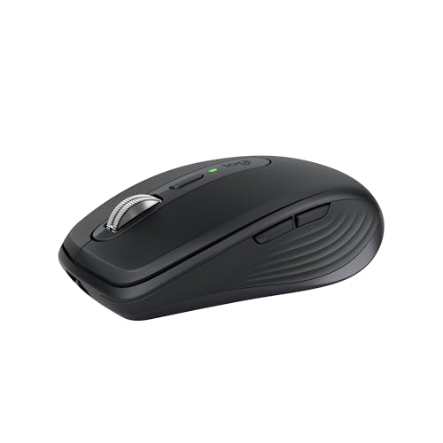 Logitech MX Anywhere 3S Compact Kabellose Maus, Fast Scrolling, 8K DPI Any-Surface Tracking, Quiet Clicks, Programmierbare Tasten, USB C, Bluetooth, Windows PC, Linux, Chrome, Mac - Graphit Bild 1