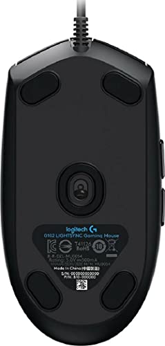 Logitech Gaming Mouse G102 LIGHTSYNC Maus für Rechtshänder, Optisch, 6 Tasten, kabelgebunden, USB, schwarz Bild 5