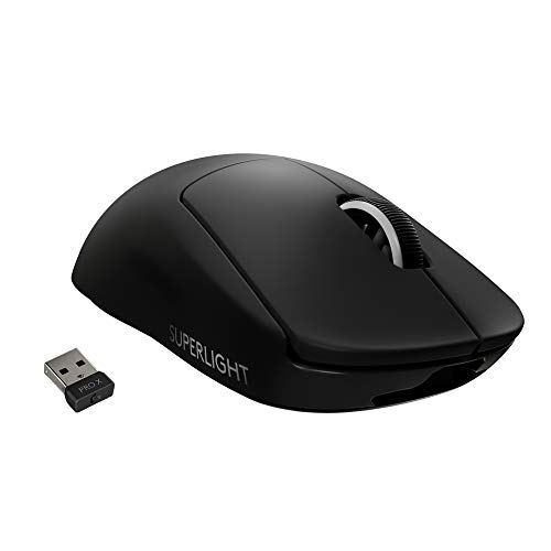 Logitech G PRO X SUPERLIGHT kabellose Gaming-Maus mit HERO 25K Sensor, Ultra-leicht mit 63g, 5 programmierbare Tasten, 70 Stunden Akkulaufzeit, PTFE-Füße ohne Zusatzstoffe, PC/Mac - Schwarz Bild 1