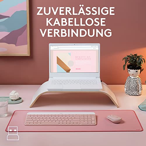Logitech 920-011314 Kombination aus Maus und Tastatur, Rosa Bild 4