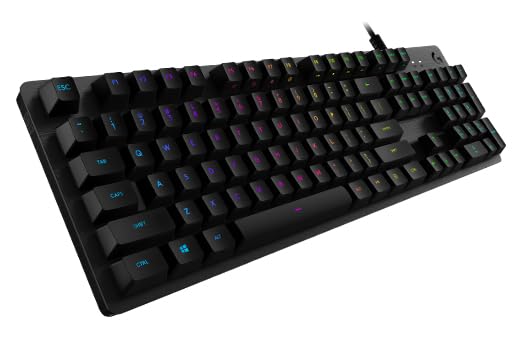 Logitech G512 mechanische Gaming-Tastatur, GX-Brown Taktile Switches, LIGHTSYNC RGB-Beleuchtung, USB-Durchschleife, Aluminium-Gehäuse, Programmierbare F-Tasten, Italienisches QWERTY-Layout, Schwarz Bild 4