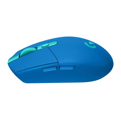 Logitech G G305 LIGHTSPEED kabellose Gaming-Maus mit HERO 12K DPI Sensor, Wireless Verbindung, 6 programmierbare Tasten, 250 Stunden Akkulaufzeit, Leichtgewicht, PC/Mac - Blau Bild 3