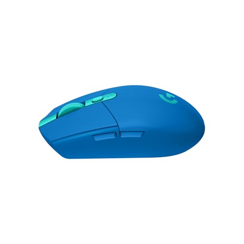 Logitech G G305 LIGHTSPEED kabellose Gaming-Maus mit HERO 12K DPI Sensor, Wireless Verbindung, 6 programmierbare Tasten, 250 Stunden Akkulaufzeit, Leichtgewicht, PC/Mac - Blau Bild 4