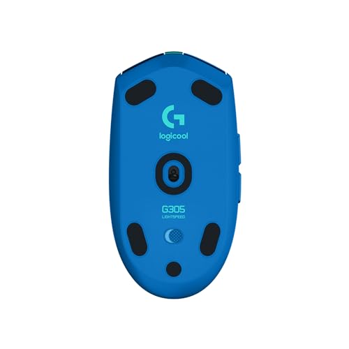 Logitech G G305 LIGHTSPEED kabellose Gaming-Maus mit HERO 12K DPI Sensor, Wireless Verbindung, 6 programmierbare Tasten, 250 Stunden Akkulaufzeit, Leichtgewicht, PC/Mac - Blau Bild 6
