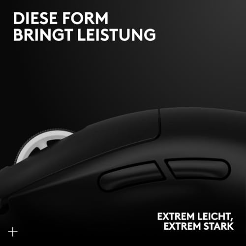 Logitech G PRO X SUPERLIGHT 2 kabellose Gaming-Maus, West Europa Verpackung, 60 g Pro-Grade-Maus 5 programmierbaren Tasten, 44K-DPI-Sensor, 8.000 Hz Signalrate, USB-C-Ladefunktion für PC/Mac - Schwarz Bild 2