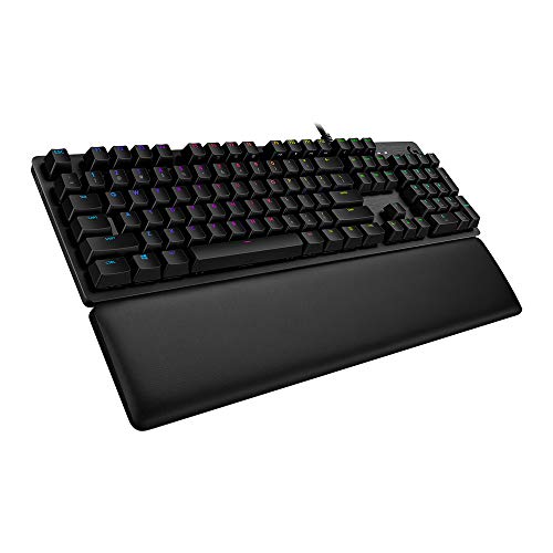 Logitech G513 mechanische Gaming-Tastatur, GX Brown Taktile Switches, RGB-Beleuchtung, USB-Durchschleife, Handballenauflage mit Memory Foam, Aluminium-Gehäuse, Deutsches QWERTZ-Layout - Carbon/Schwarz Bild 1