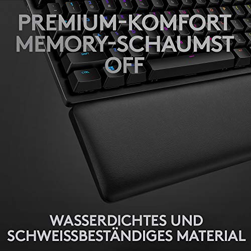 Logitech G513 mechanische Gaming-Tastatur, GX Brown Taktile Switches, RGB-Beleuchtung, USB-Durchschleife, Handballenauflage mit Memory Foam, Aluminium-Gehäuse, Deutsches QWERTZ-Layout - Carbon/Schwarz Bild 3