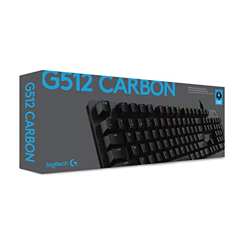 Logitech G512 mechanische Gaming-Tastatur, GX Brown Taktile Switches, LIGHTSYNC RGB-Beleuchtung, USB-Durchschleife, Aluminium-Gehäuse, Programmierbare F-Tasten, Deutsches QWERTZ-Layout - Schwarz Bild 6