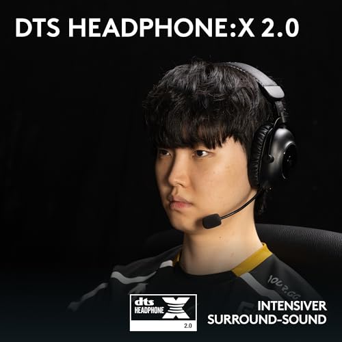 Logitech G PRO X 2 Lightspeed Wireless Gaming Headset, abnehmbares Boom-Mic, 50-mm-Graphen-Treiber, DTS:X-Kopfhörer 2.0–7.1 Surround, Bluetooth/USB/3,5 mm Aux, PC, PS5, PS4, Nintendo Switch - Schwarz Bild 6