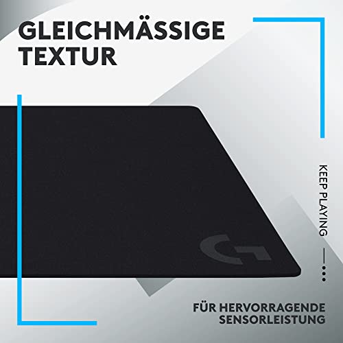Logitech G G840 Extra Großes Gaming-Mauspad, optimiert für Sensoren, mäßige Oberflächenreibung, rutschfeste Mausmatte, Mac- und PC-Zubehör, 900 x 400 x 3 mm - Schwarz Bild 4