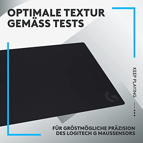 Logitech G G840 Extra Großes Gaming-Mauspad, optimiert für Sensoren, mäßige Oberflächenreibung, rutschfeste Mausmatte, Mac- und PC-Zubehör, 900 x 400 x 3 mm - Schwarz Bild 5