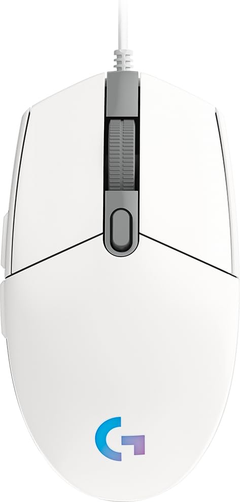 Logitech Gaming Mouse G102 LIGHTSYNC Maus für Rechtshänder, Optisch, 6 Tasten, kabelgebunden, USB, Weiß Bild 2
