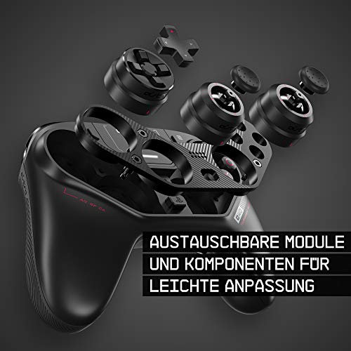 ASTRO Gaming C40 TR-Controller - Kompatibel mit Playstation 4 und PC + Zubehör (Reisetasche, 4 weitere Tastenkappen, Kabelloser USB-Transmitter), Schwarz Bild 3