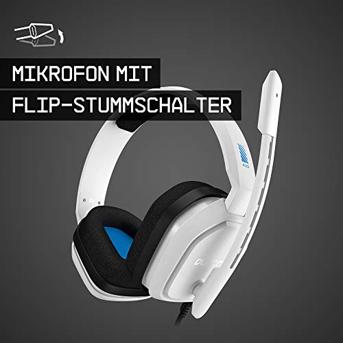 ASTRO Gaming A10 Gaming-Headset mit Kabel, Leicht & Robust, ASTRO Audio, Dolby ATMOS, 3,5mm Anschluss, Xbox Series X|S, Xbox One, PS5, PS4, Nintendo Switch, PC, Mac, Smartphone - Weiß/Blau Bild 5