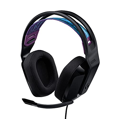 Logitech G G335, Kabelgebundenes Gaming-Headset, Mikrofon mit Flip-Stummschalter, 3,5-mm-Audioanschluss, Memory Foam-Ohrpolster, leicht, kompatibel PC, PlayStation, Xbox, Nintendo Switch - Schwarz Bild 1