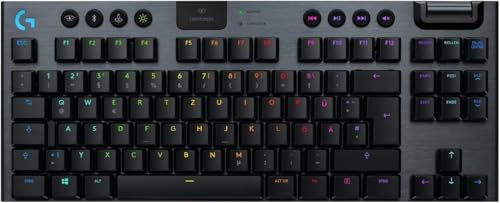 Logitech G915 LIGHTSPEED TKL Tenkeyless kabellose mechanische Gaming-Tastatur, Taktiler GL-Tasten-Switch, LIGHTSYNC RGB, Ultraschlankes Design, 40+ Stunden Akkulaufzeit, Deutsches QWERTZ-Layout Bild 1
