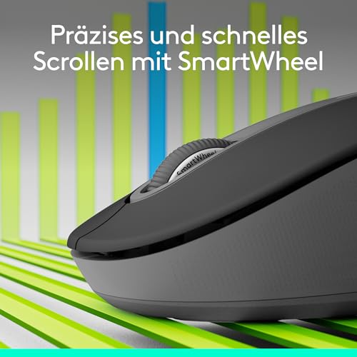 Logitech Signature M650 L kabellose Maus in Standardgröße – Für große Hände, 2-Jahres-Batterie, Leise Klicks, Anpassbare Seitentasten, Bluetooth, für PC/Mac/Multi-Device/Chromebook - Graphit Bild 3