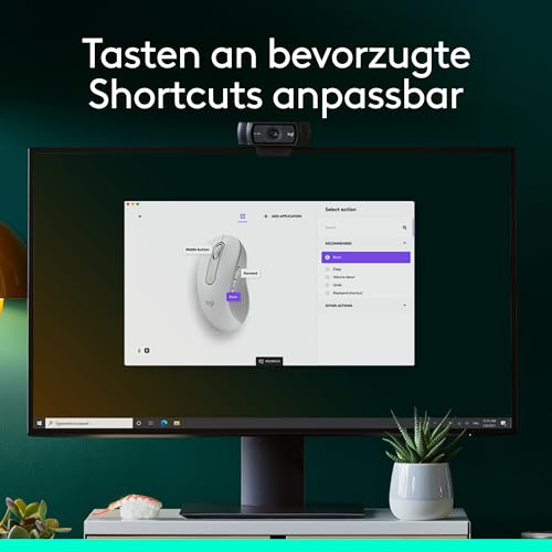 Logitech Signature M650 L Left Kabellose Maus - für große linke Hände, Leise Klicks, Anpassbare Seitentasten, Bluetooth, Kompatibilität mit mehreren Geräten - Weiß Bild 6