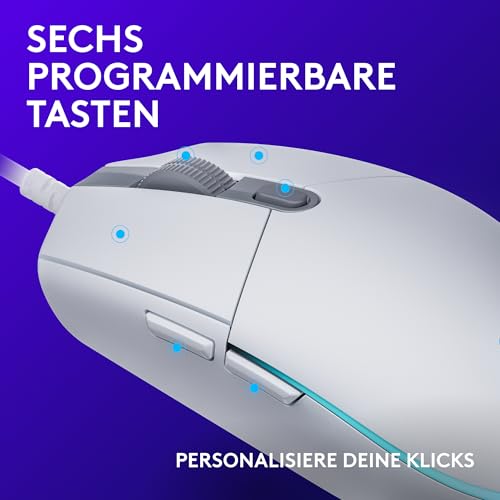 Logitech G Gaming-Maus, Weiß, G203 Bild 3