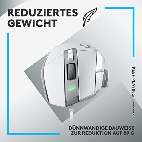 Logitech G G502 X Kabelgebundene Gaming-Maus, EWR2, LIGHTFORCE Hybrid optisch-mechanische Primärschalter, Hero 25K Gaming-Sensor, Kompatibel PC - macOS/Windows - Schwarz Bild 7