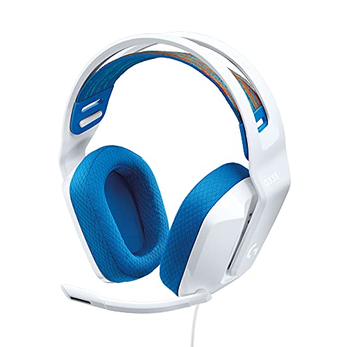 Logitech G G335, Kabelgebundenes Gaming-Headset, Mikrofon mit Flip-Stummschalter, 3,5-mm-Audioanschluss, Memory Foam-Ohrpolster, leicht, kompatibel PC,PlayStation, Xbox,Nintendo Switch - Weiß Bild 1