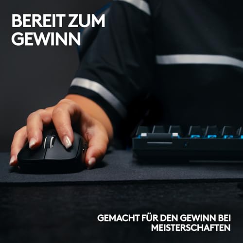 Logitech G PRO X TKL Lightspeed kabellose Gaming-Tastatur, ultramobiles Design ohne Ziffernblock, LIGHTSYNC RGB, PBT-Tastenkappen, Tactile Switches (GX Brown), QWERTZ Deutsches, PC - Schwarz Bild 6