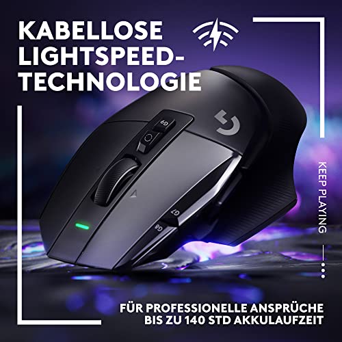 Logitech G502 X LIGHTSPEED Kabellose Gaming-Maus - Optische Maus mit optisch-mechanischen LIGHTFORCE Hybridschaltern, HERO 25K Gaming-Sensor, Kompatibel mit PC - macOS/Windows - Schwarz Bild 3