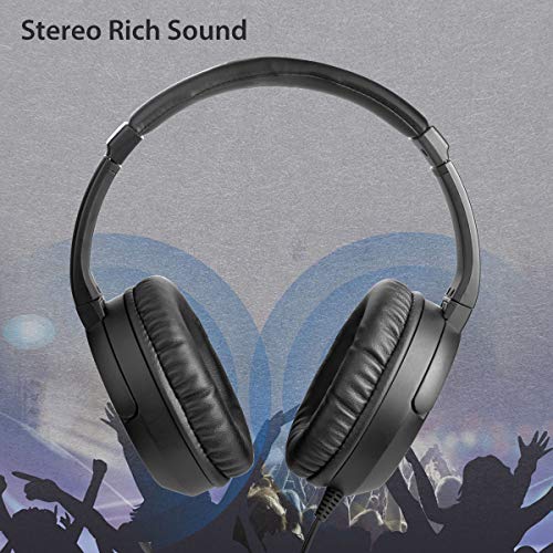 Avantree HF039 Over Ear TV Kopfhörer mit Langes Kabel (16.4 Fuß / 5M), HiFi Stereo Headset für Fernseher, mit Ohrmuscheln, 3.5mm Audio Output, mit Spiralenkabel und eingebauter Lautstärkeregelung Bild 4