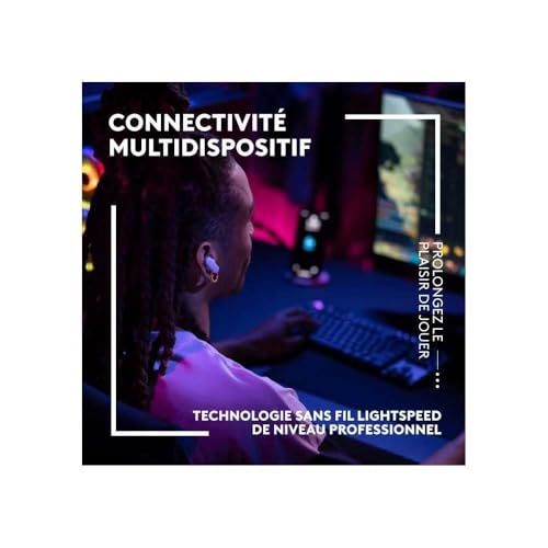 Logitech G FITS True Wireless Gaming Earbuds, individuell zugeschnittene Passform, Lightspeed + Bluetooth, Vier Beamforming-Mikrofone, PC, Mac, PS5, PS4, Mobile, Nintendo Switch - Weiß Bild 2