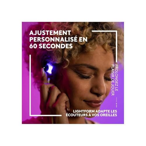 Logitech G FITS True Wireless Gaming Earbuds, individuell zugeschnittene Passform, Lightspeed + Bluetooth, Vier Beamforming-Mikrofone, PC, Mac, PS5, PS4, Mobile, Nintendo Switch - Weiß Bild 3
