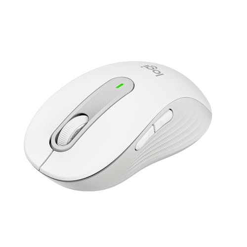 Logitech Signature M650 Kabellose Maus - für kleine bis mittelgroße Hände, 2-Jahres-Batterie, Leise Klicks, Anpassbare Seitentasten, Bluetooth, Kompatibilität mit mehreren Geräten - Weiß Bild 1