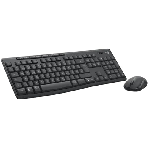 Logitech MK370 Combo for Business, große Tastatur und Maus kabellos, sicherer Logi Bolt USB-Empfänger, Bluetooth, global Zertifiziert Windows/Mac/Chrome, Linux, Deutsches QWERTZ - Grau Bild 1