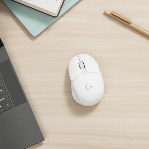 Logitech G705 kabellose Gaming-Mouse, Anpassbare LIGHTSYNC RGB-Beleuchtung, Kabellose Verbindung via LIGHTSPEED und Bluetooth, Leicht, PC/Mac/Laptop – Weiß Bild 2