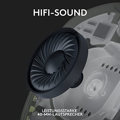 Logitech G G435 LIGHTSPEED, Kabelloses Gaming-Headset mit Bluetooth,Leichte Over-Ear-Kopfhörer, integrierte Mikrofone, 18 Stunden Akkulaufzeit, Dolby Atmos, PC,PS4,PS5,Nintendo Switch/Switch 2-Schwarz Bild 4