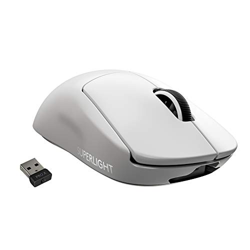 Logitech G PRO X SUPERLIGHT kabellose Gaming-Maus mit HERO 25K Sensor, Ultra-leicht mit 63g, 5 programmierbare Tasten, 70 Stunden Akkulaufzeit, PTFE-Füße ohne Zusatzstoffe, PC/Mac - Weiß Bild 1